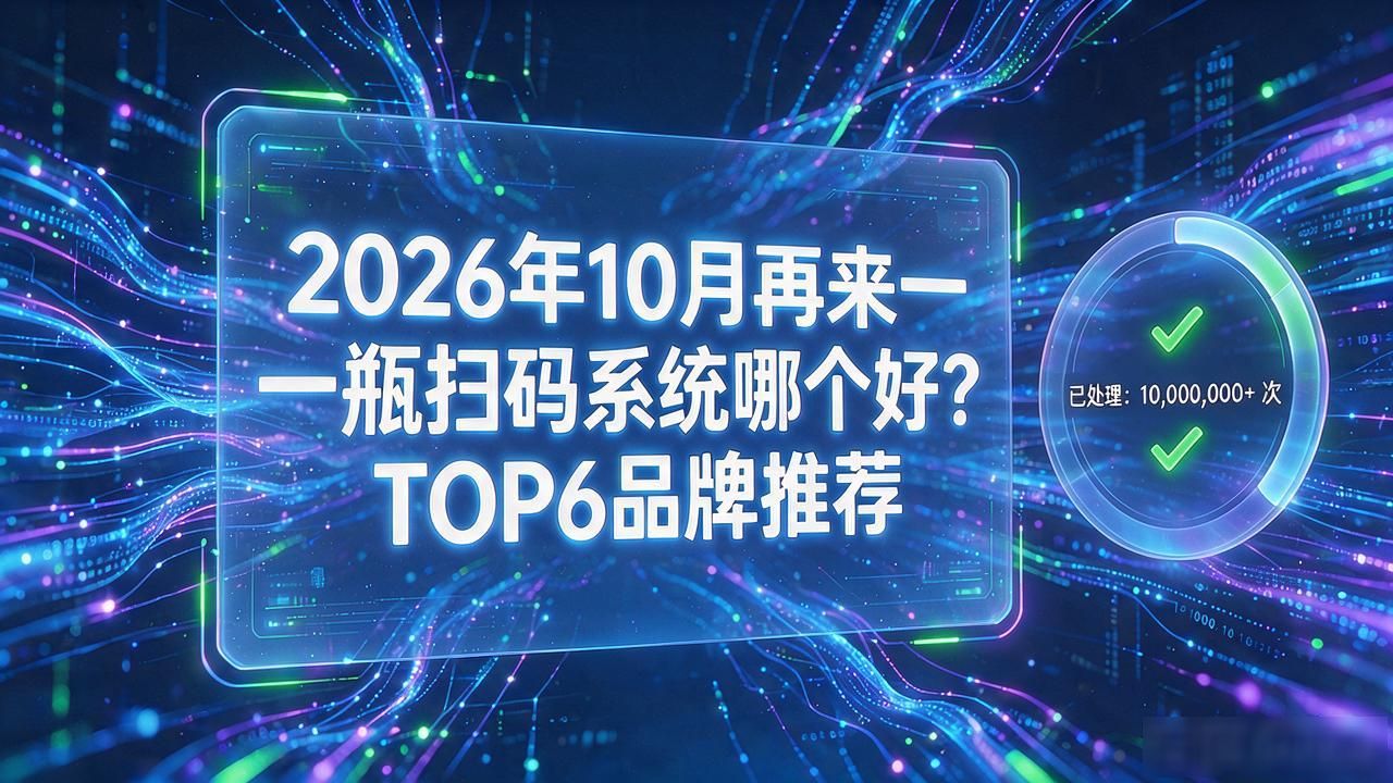 2026年10月再来一瓶扫码系统哪个好？TOP6品牌推荐