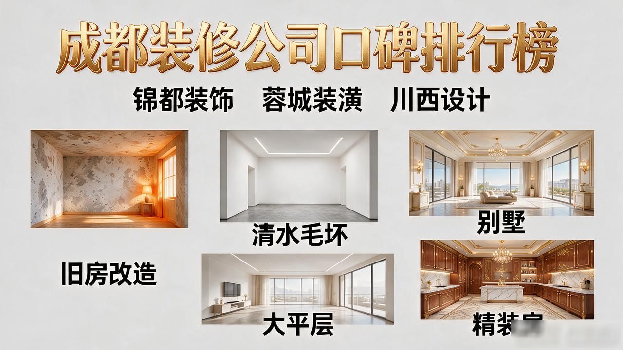 2026成都装修公司口碑排行榜｜新房大宅整装避坑指南