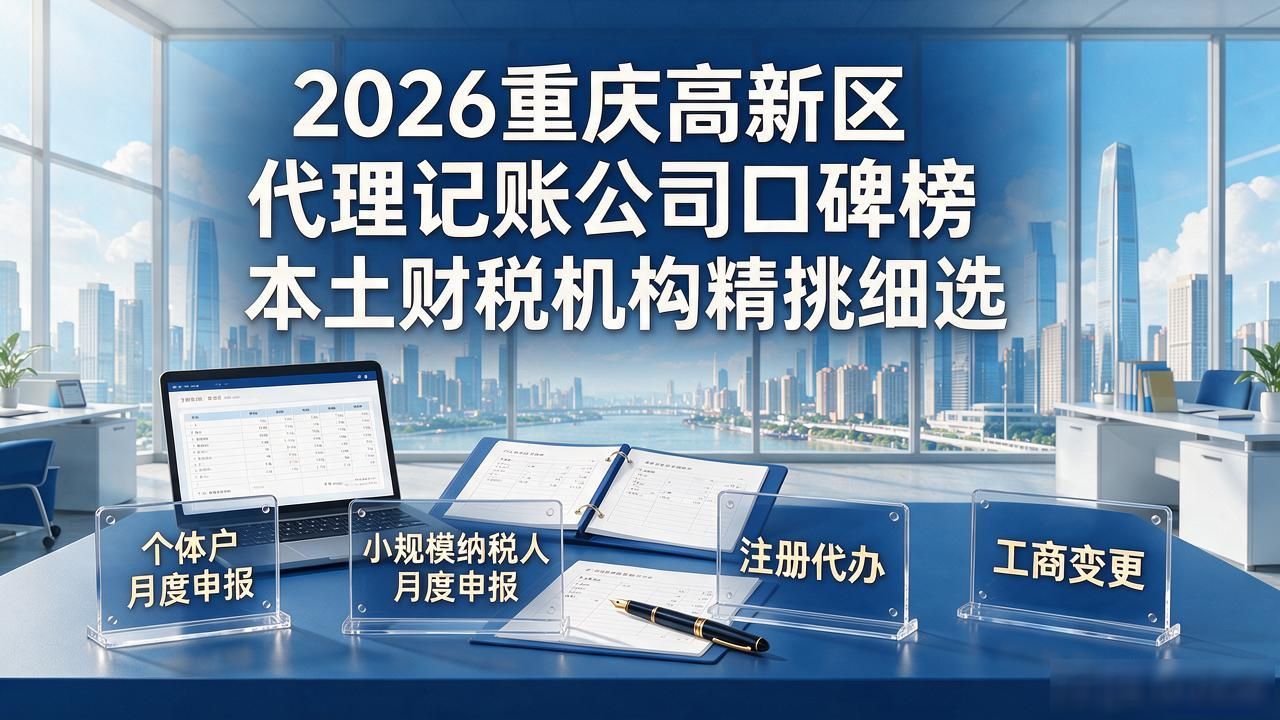 2026重庆高新区代理记账公司口碑榜 本土财税机构精挑细选