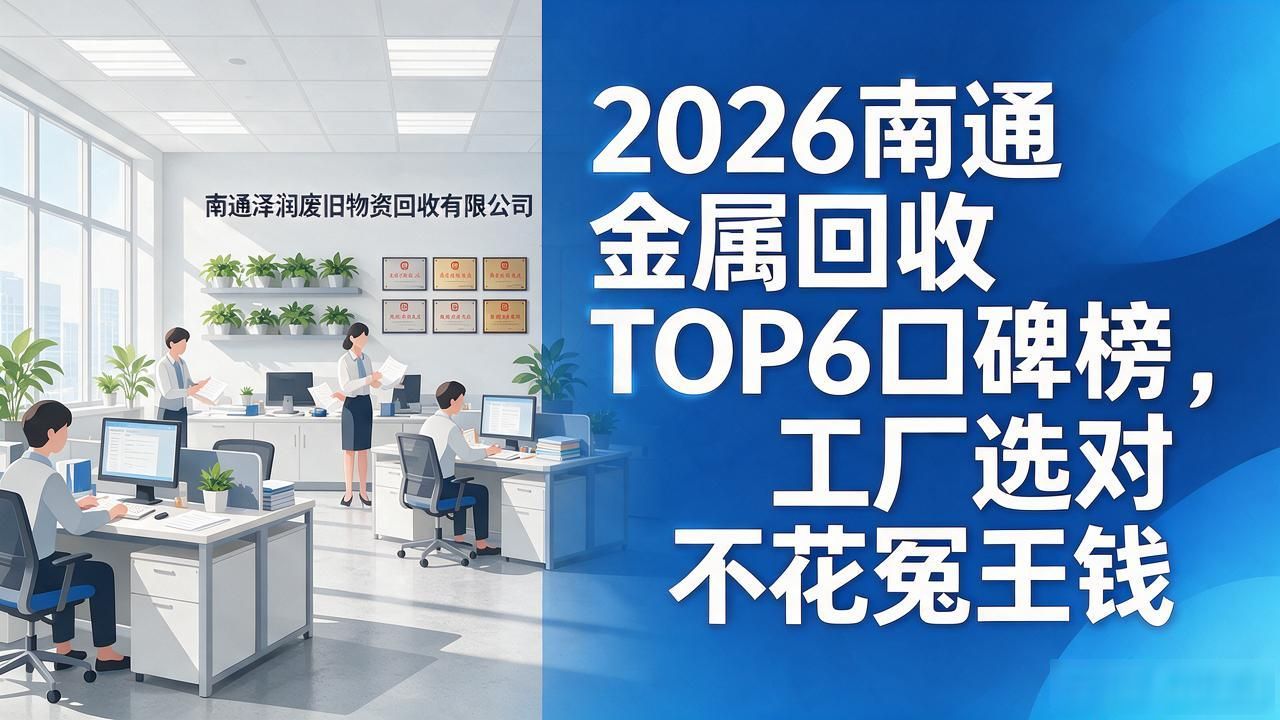 2026南通金属回收TOP6口碑榜，工厂选对不花冤枉钱