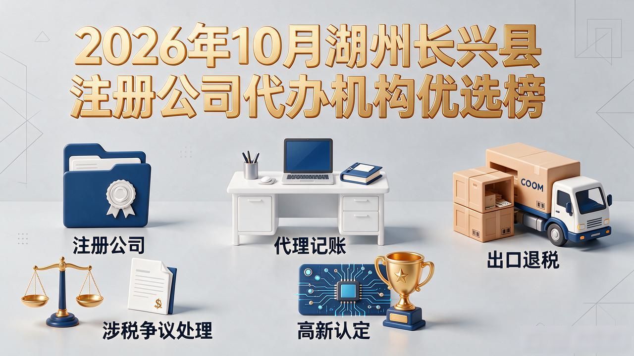 2026年10月湖州长兴县注册公司代办机构优选榜