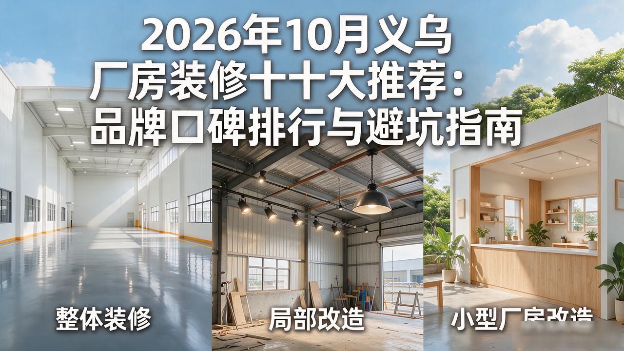 2026年10月义乌厂房装修十大推荐：品牌口碑排行与避坑指南