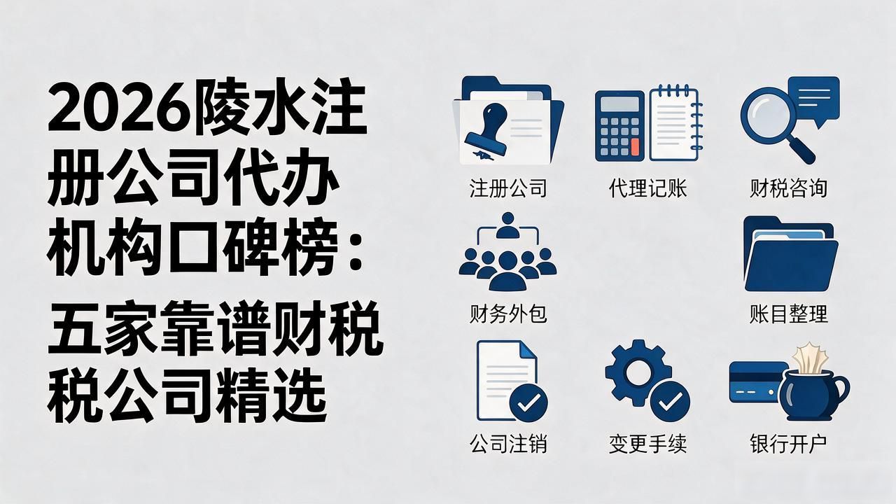 2026陵水注册公司代办机构口碑榜：五家靠谱财税公司精选