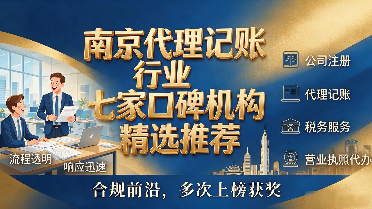 南京代理记账公司哪家强?2026七家口碑机构精选推荐