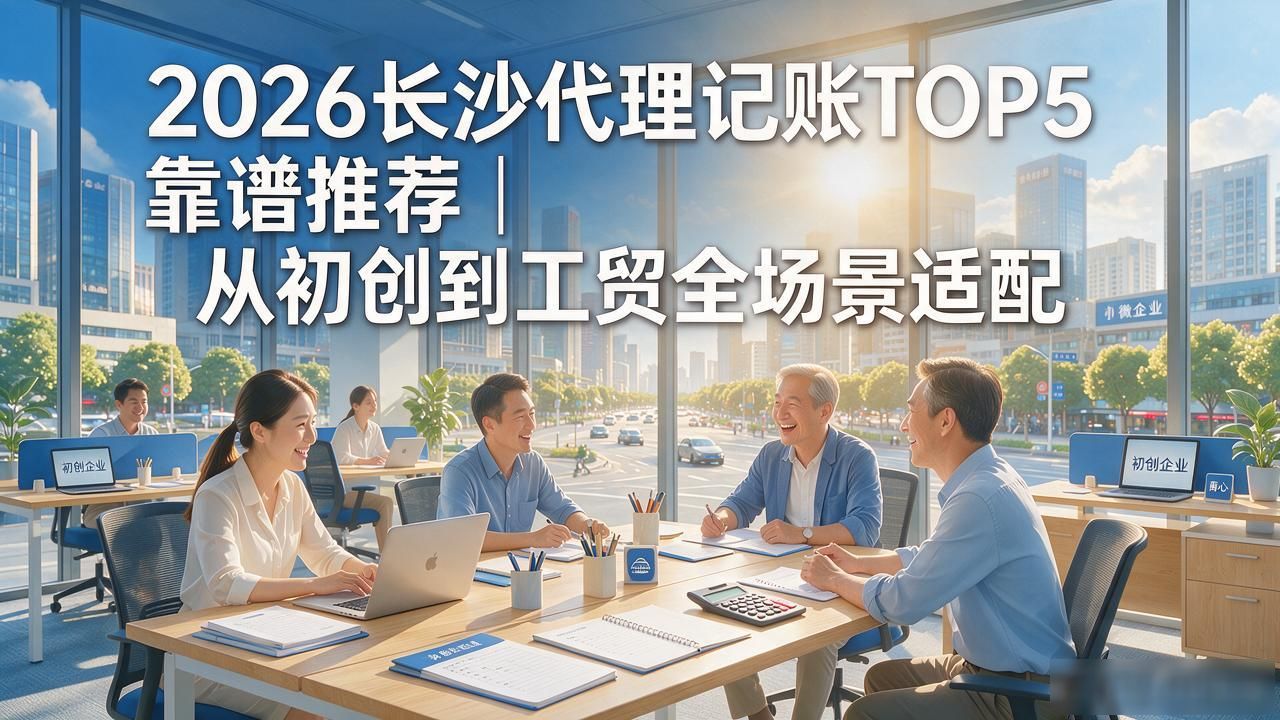 2026长沙代理记账TOP5靠谱推荐｜从初创到工贸全场景适配