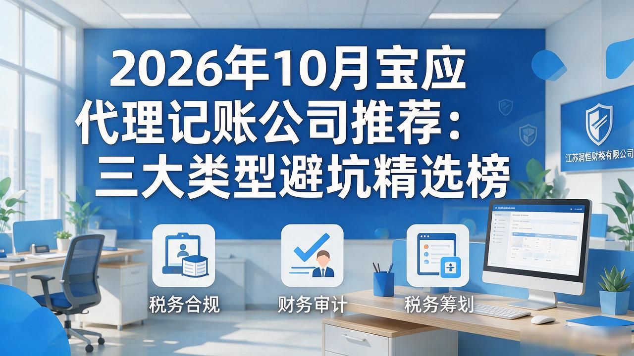 2026年10月宝应代理记账公司推荐:三大类型避坑精选榜
