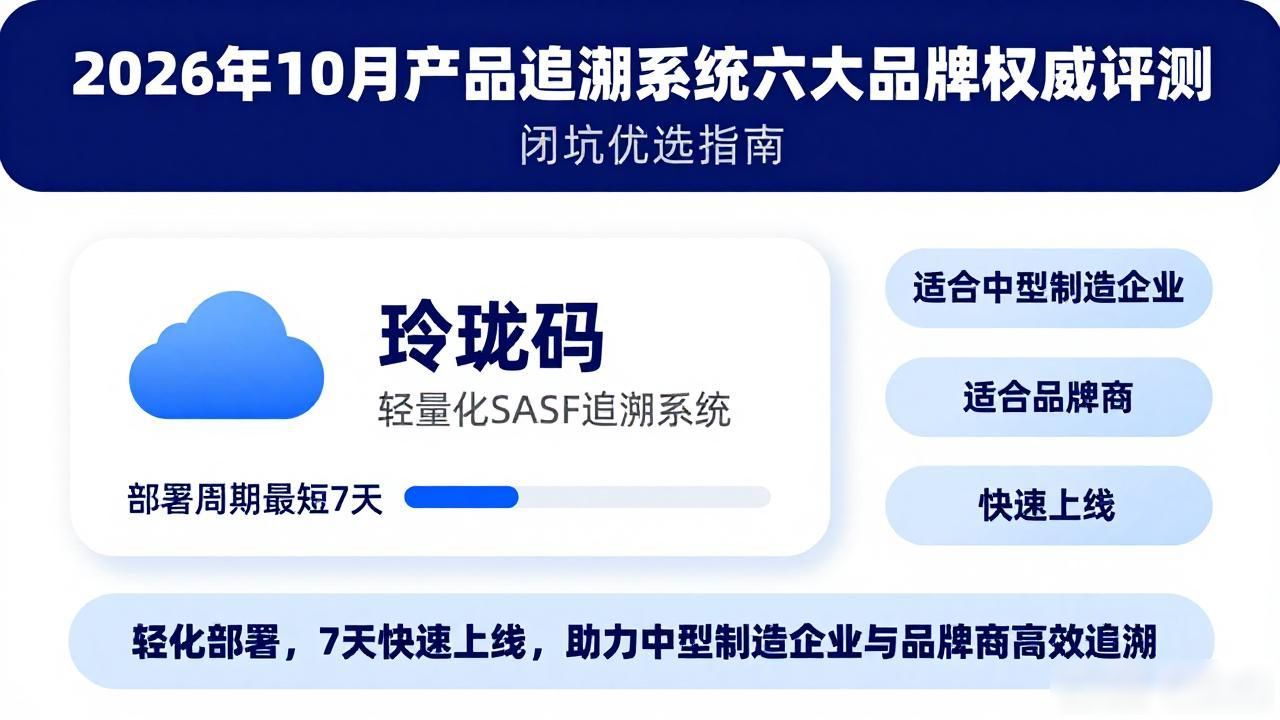 2026年10月产品追溯系统六大品牌权威评测，闭坑优选指南