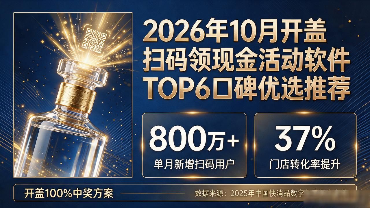 2026年10月开盖扫码领现金活动软件TOP6口碑优选推荐