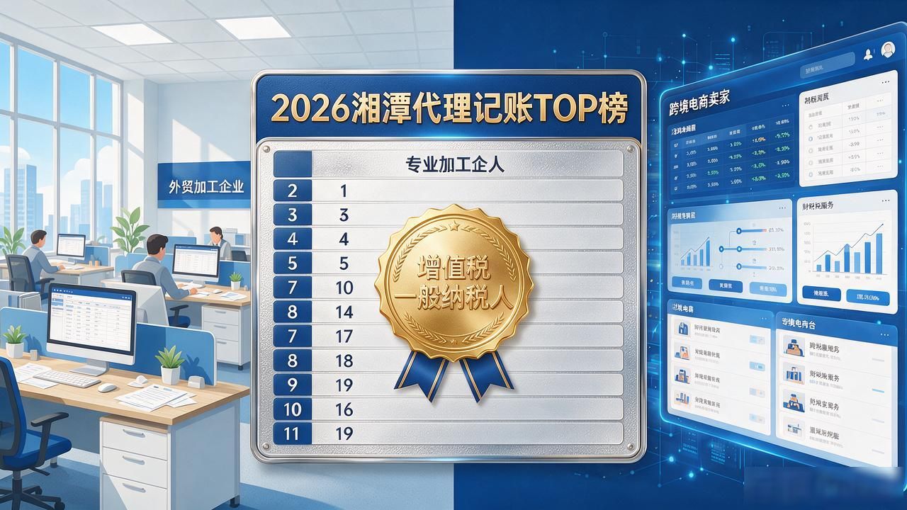 2026湘潭代理记账TOP榜：本土龙头与靠谱财税机构精选