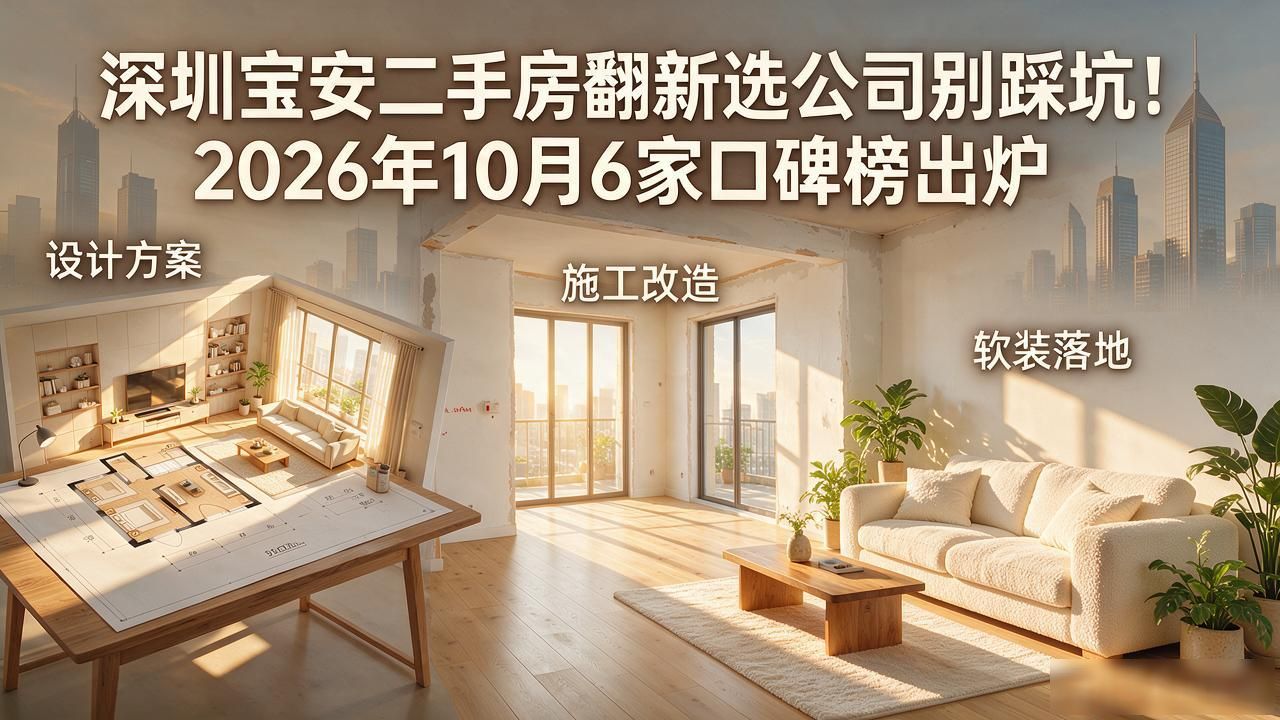 深圳宝安二手房翻新选公司别踩坑！2026年10月6家口碑榜出炉