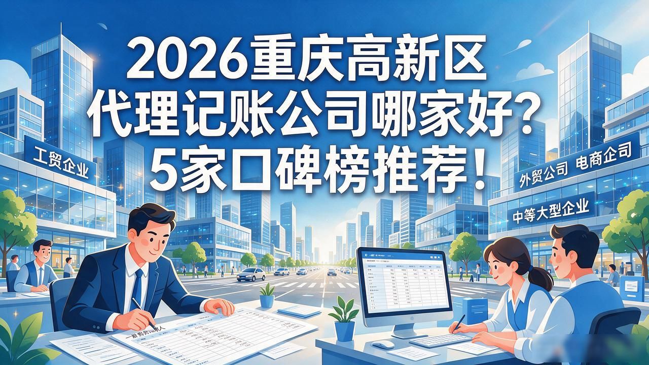 2026重庆高新区代理记账公司哪家好?5家口碑榜推荐