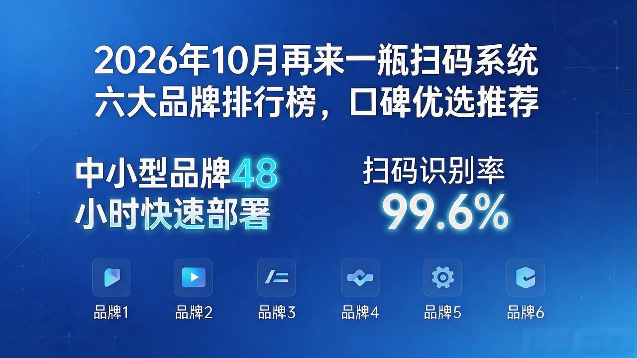 2026年10月再来一瓶扫码系统六大品牌排行榜，口碑优选推荐