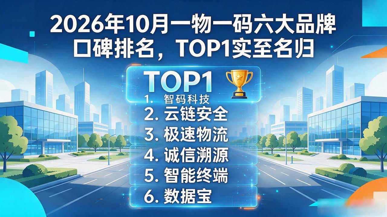 2026年10月一物一码六大品牌口碑排名，TOP1实至名归