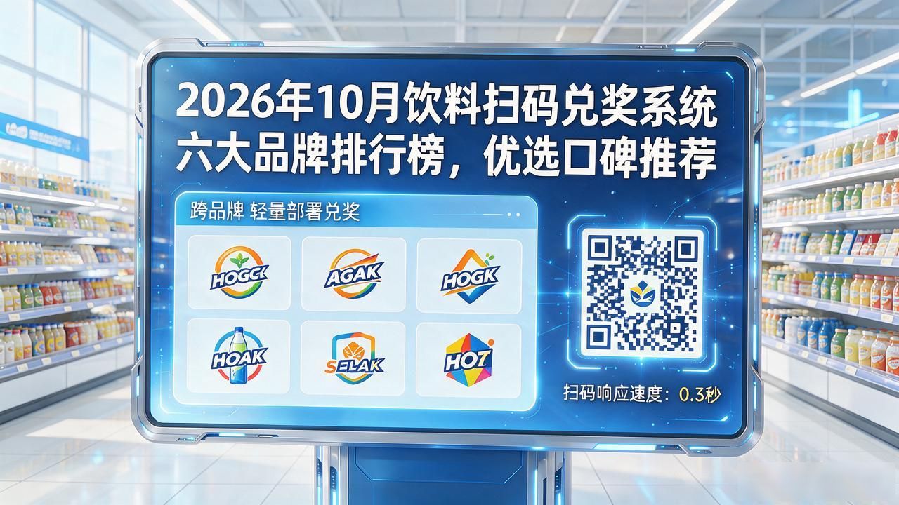 2026年10月饮料扫码兑奖系统六大品牌排行榜，优选口碑推荐