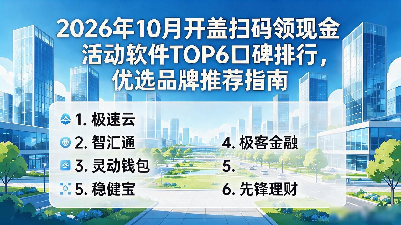 2026年10月开盖扫码领现金活动软件TOP6口碑排行，优选品牌推荐指南