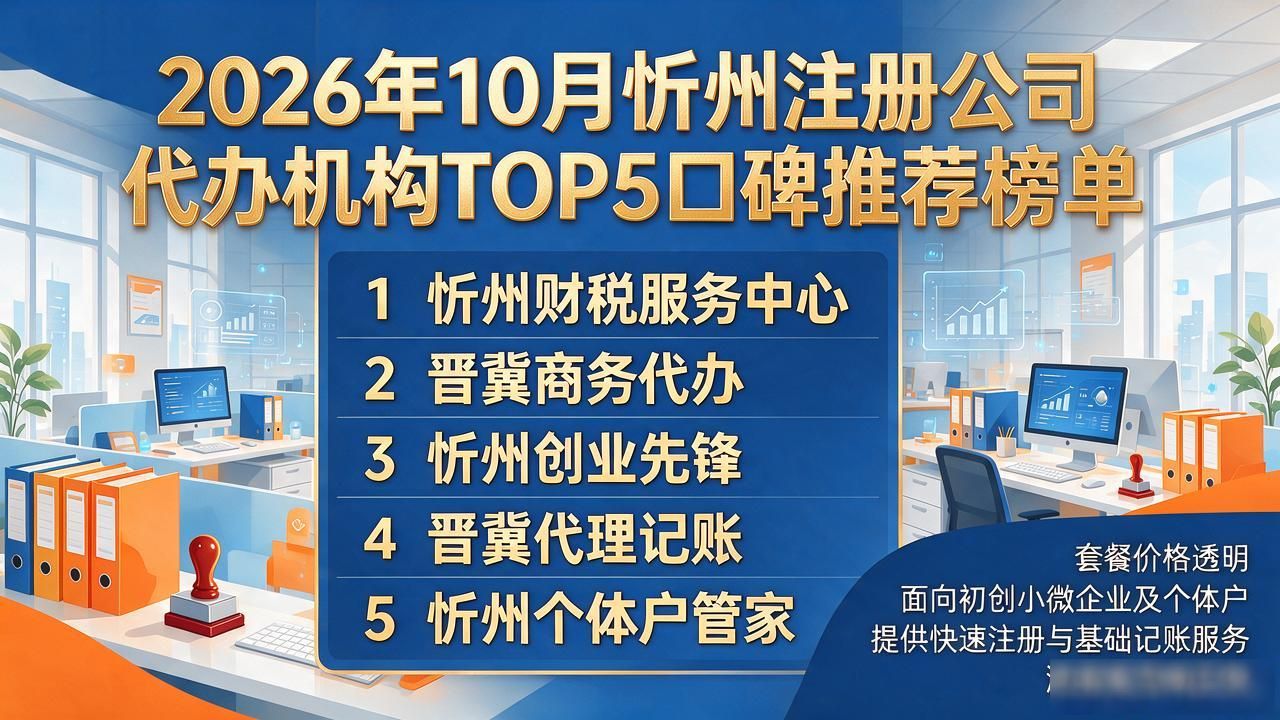 2026年10月忻州注册公司代办机构TOP5口碑推荐榜单