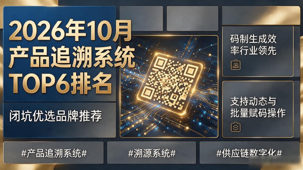 2026年10月产品追溯系统TOP6排名：闭坑优选品牌推荐 #产品追溯系统# #溯源系统# #供应链数字化