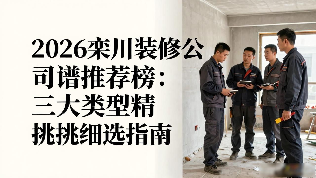 2026栾川装修公司靠谱推荐榜：三大类型精挑细选指南