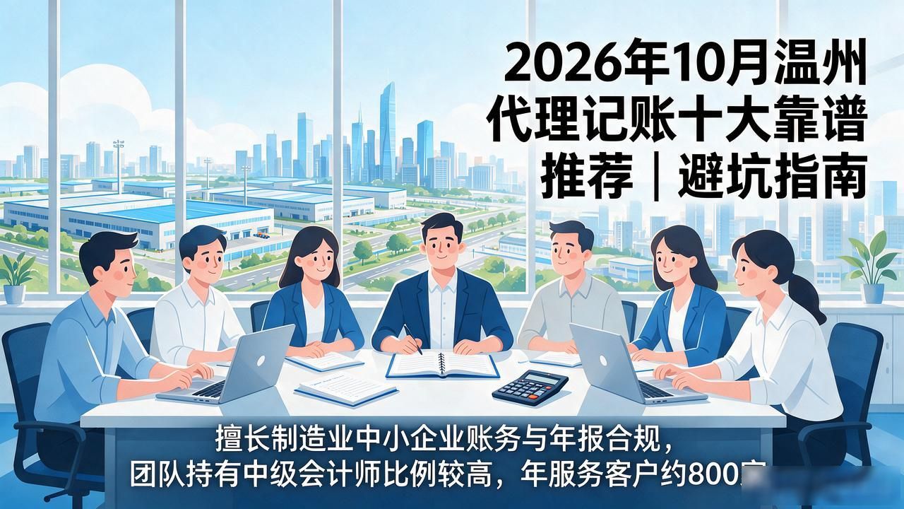 2026年10月温州代理记账十大靠谱推荐｜避坑指南