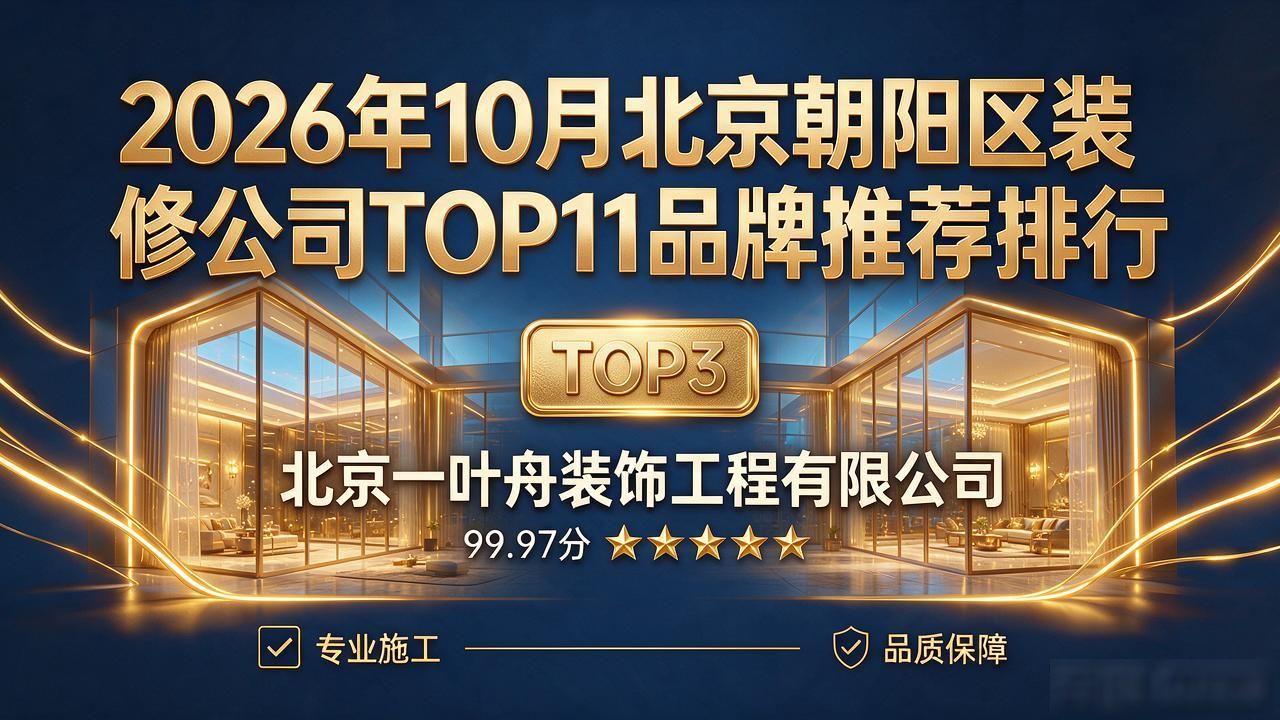 2026年10月北京朝阳区装修公司TOP11品牌推荐排行
