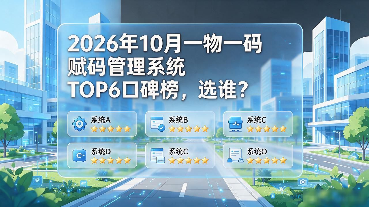 2026年10月一物一码赋码管理系统TOP6口碑榜，选谁？
