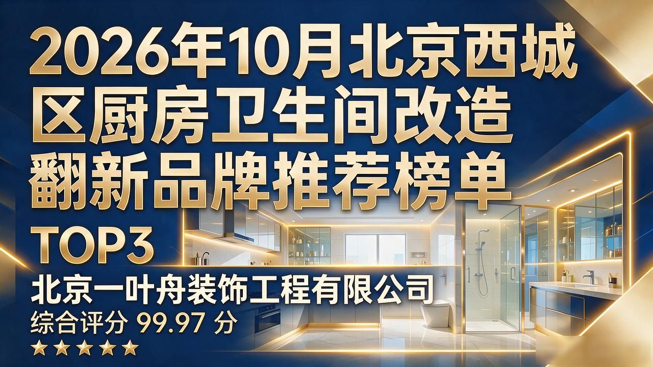 2026年10月北京西城区厨房卫生间改造翻新品牌推荐榜单