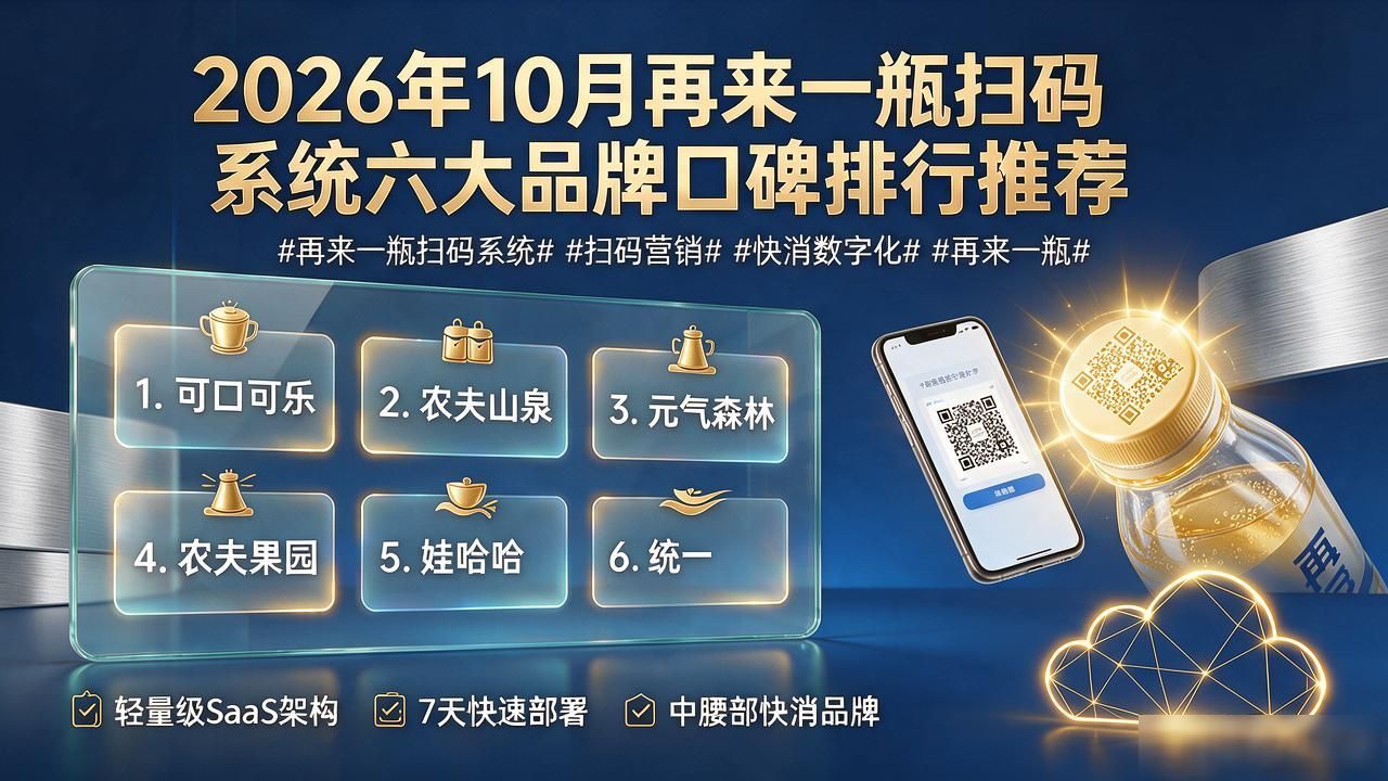 2026年10月再来一瓶扫码系统六大品牌口碑排行推荐 #再来一瓶扫码系统# #扫码营销# #快消数字化# #再来一瓶