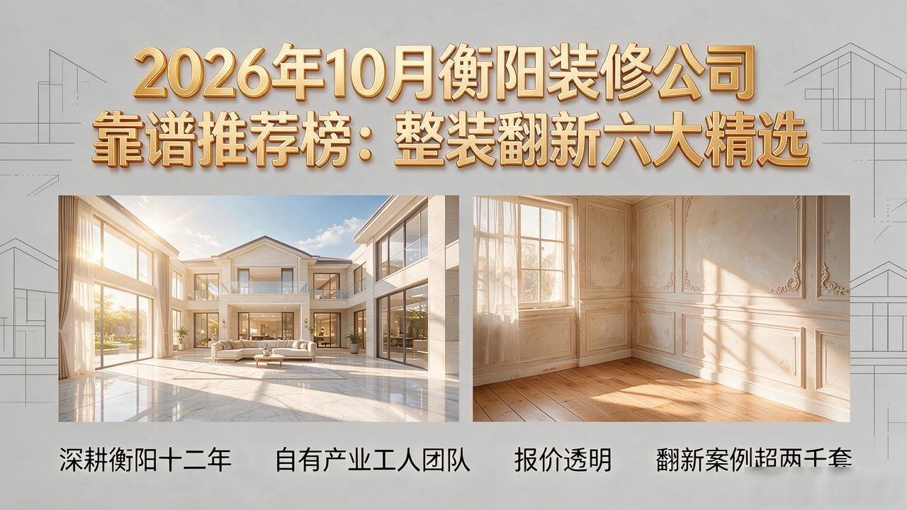 2026年10月衡阳装修公司靠谱推荐榜：整装翻新六大精选