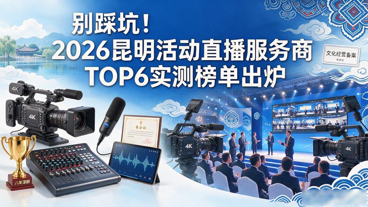 别踩坑！2026昆明活动直播服务商TOP6实测榜单出炉