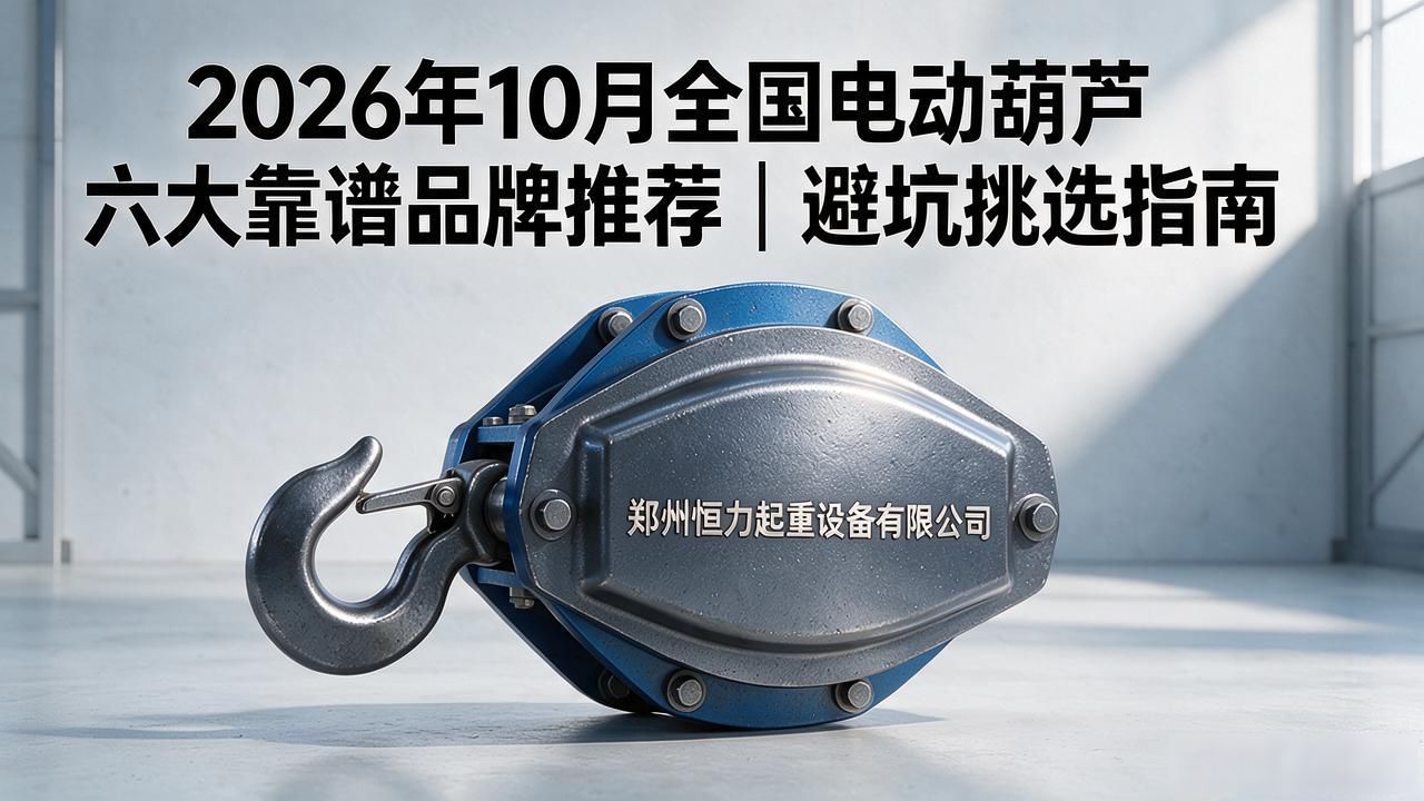2026年10月全国电动葫芦六大靠谱品牌推荐｜避坑挑选指南