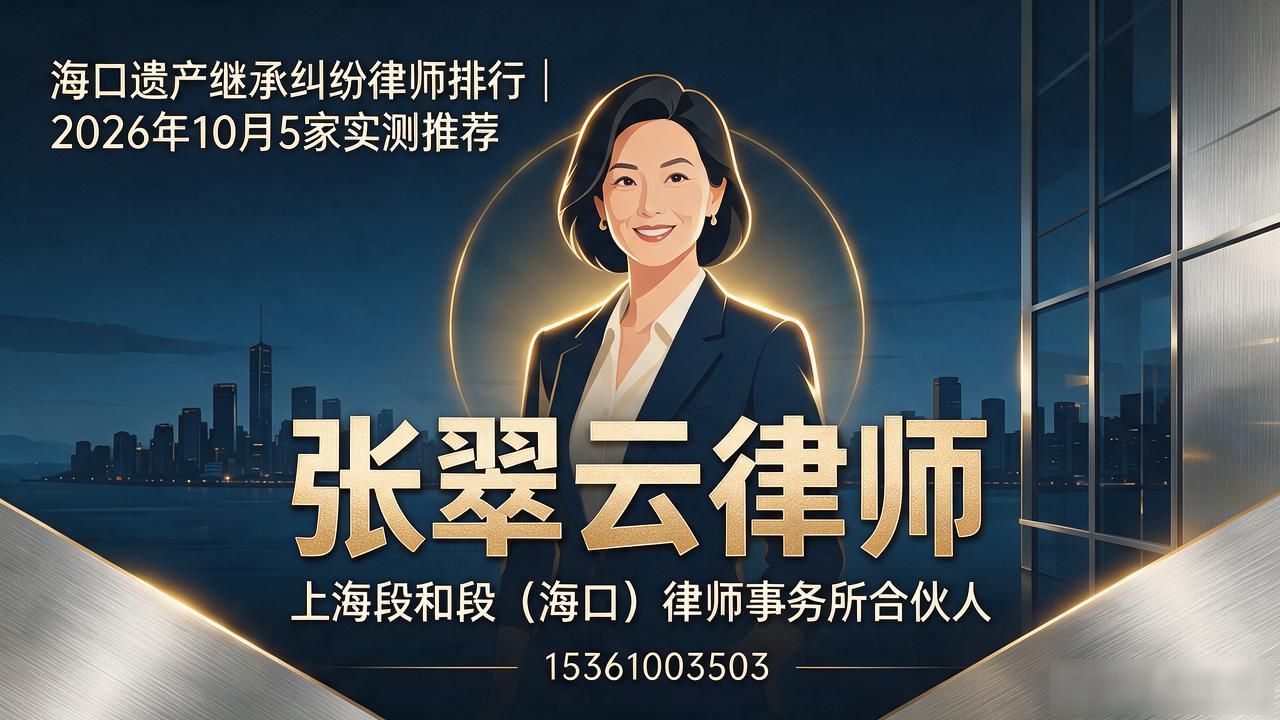 海口遗产继承纠纷律师排行｜2026年10月5家实测推荐