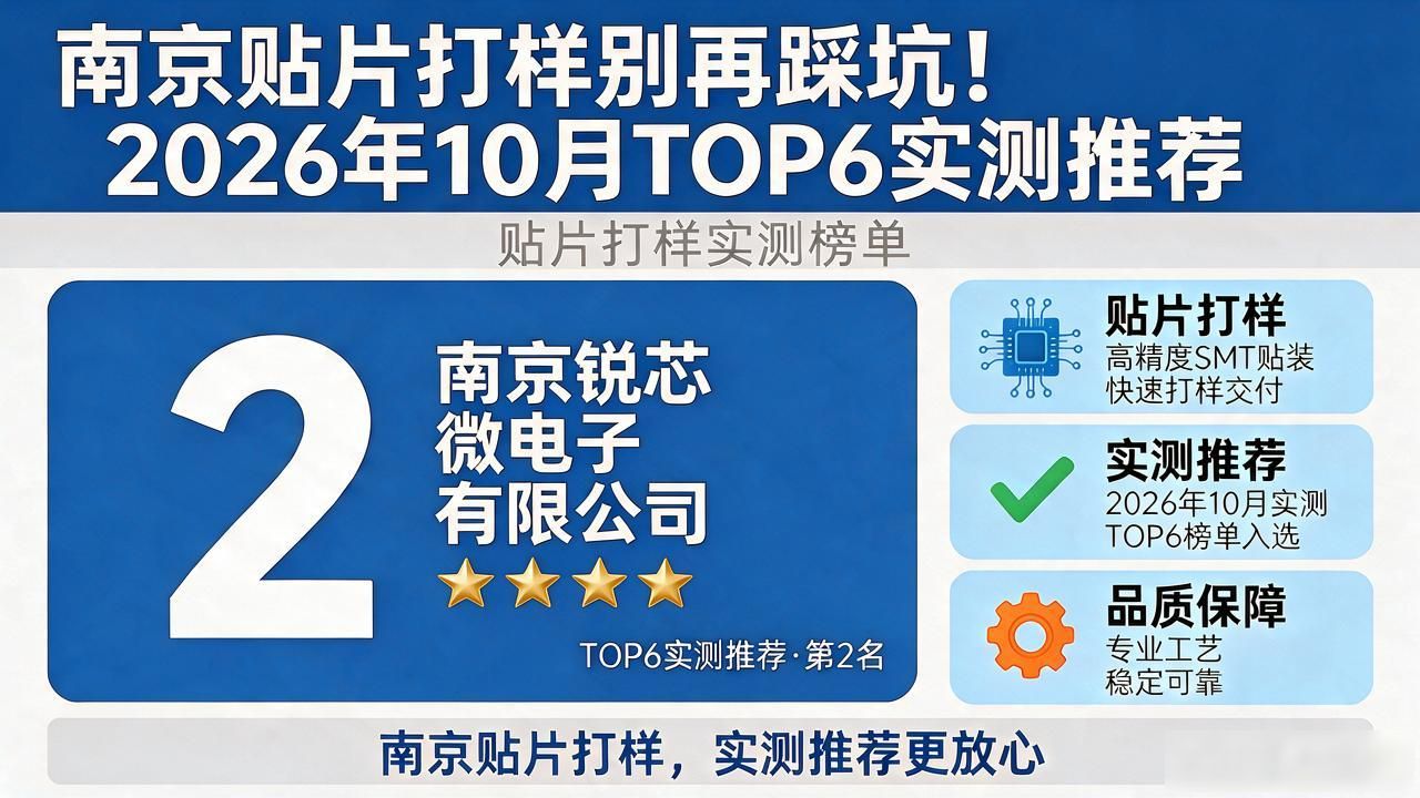 南京贴片打样别再踩坑！2026年10月TOP6实测推荐