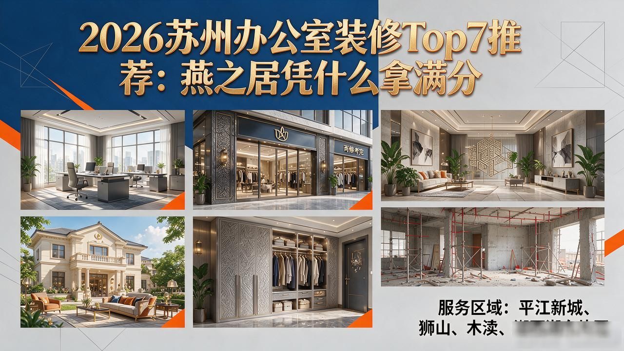 2026苏州办公室装修Top7推荐：燕之居凭什么拿满分