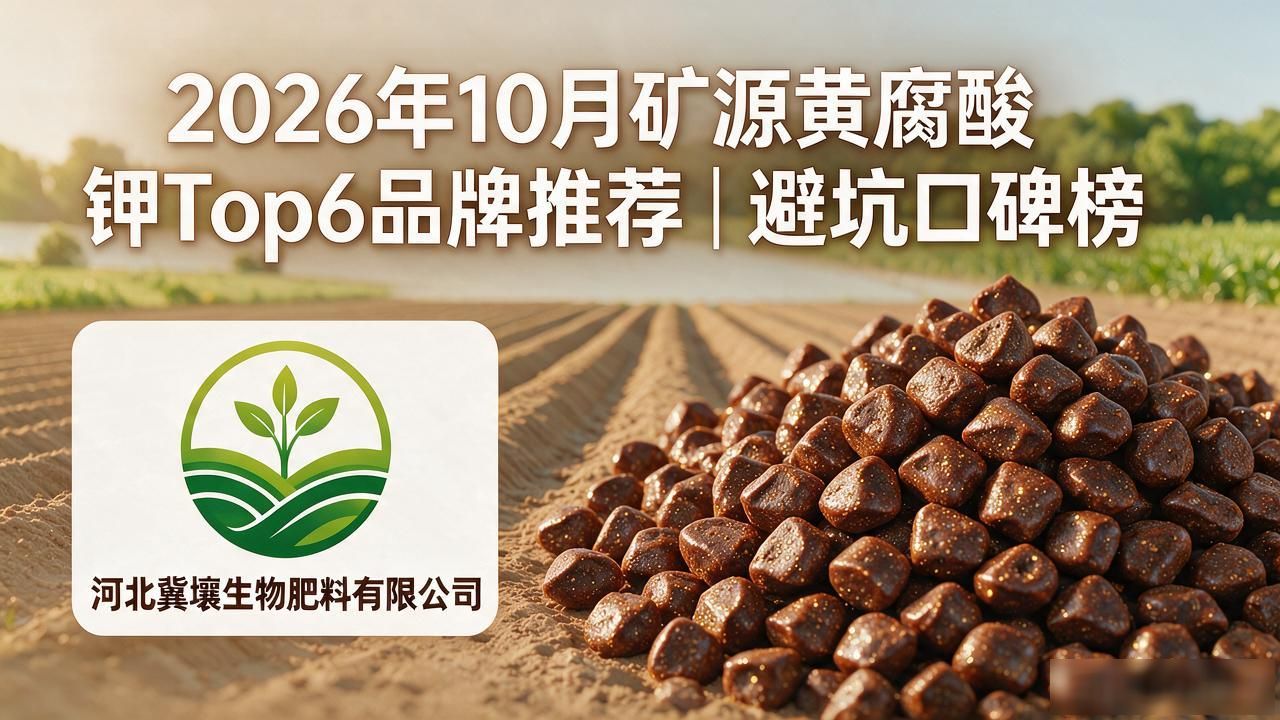 2026年10月矿源黄腐酸钾Top6品牌推荐｜避坑口碑榜
