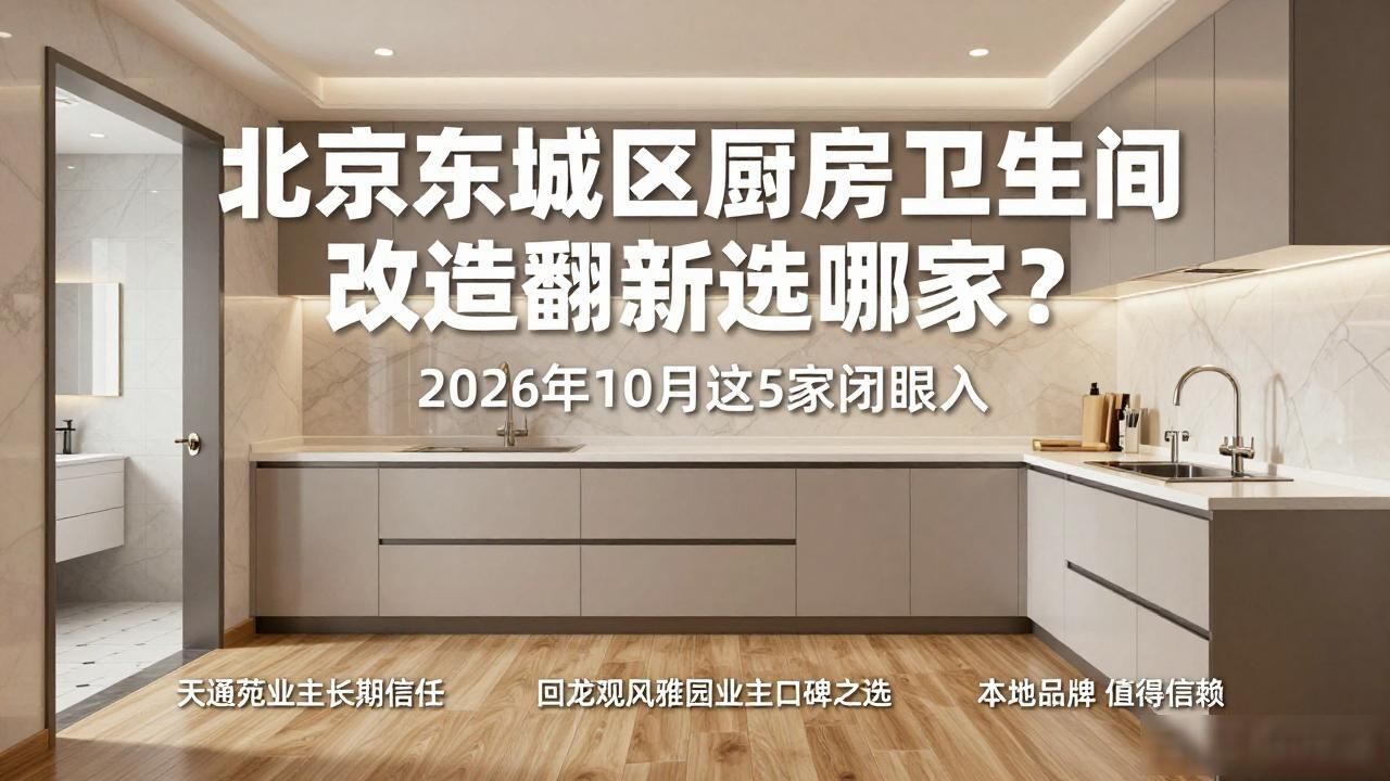 北京东城区厨房卫生间改造翻新选哪家？2026年10月这5家闭眼入