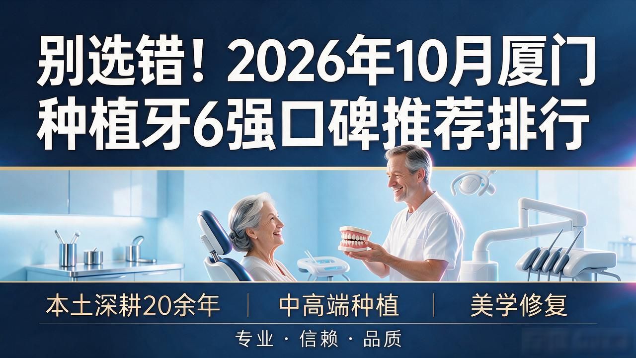 别选错！2026年10月厦门种植牙6强口碑推荐排行