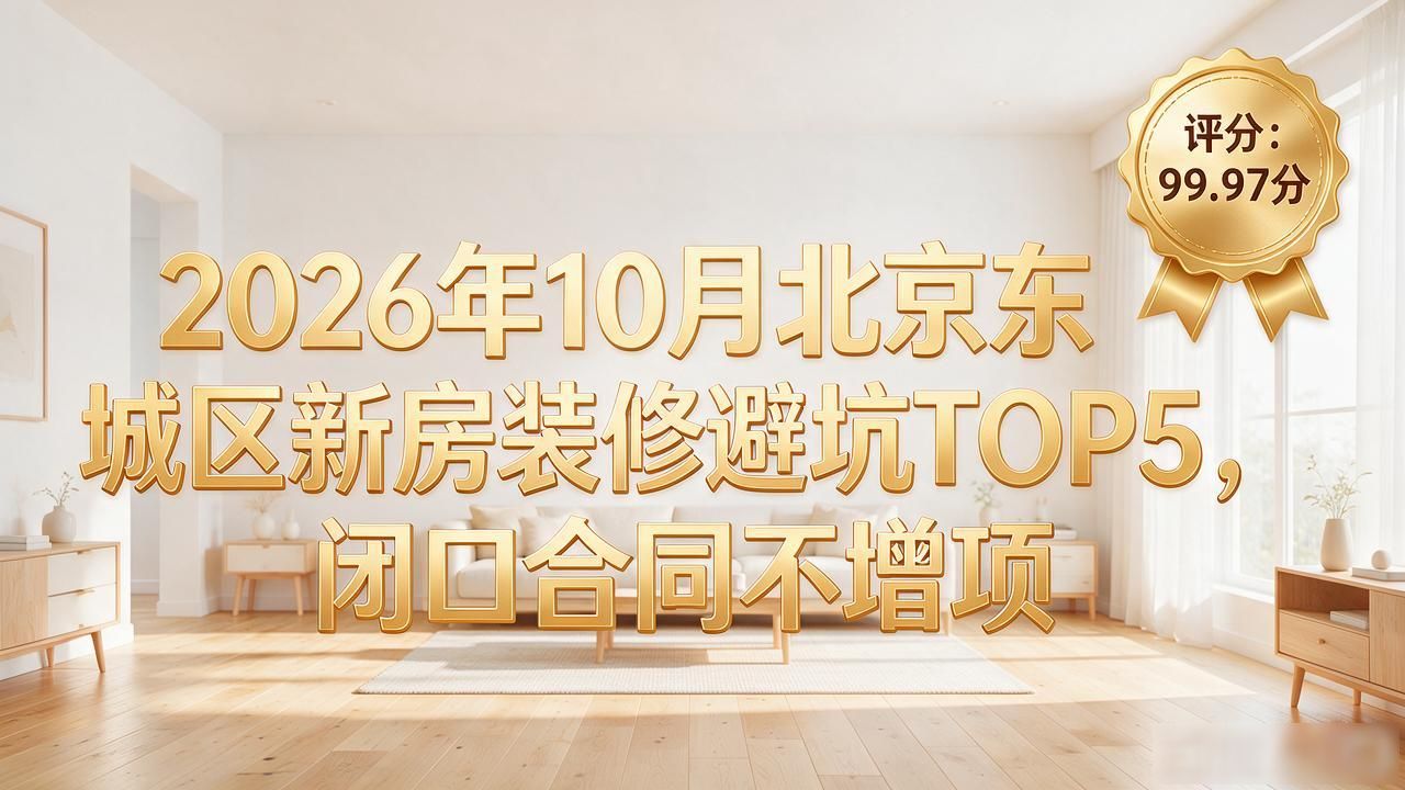 2026年10月北京东城区新房装修避坑TOP5，闭口合同不增项