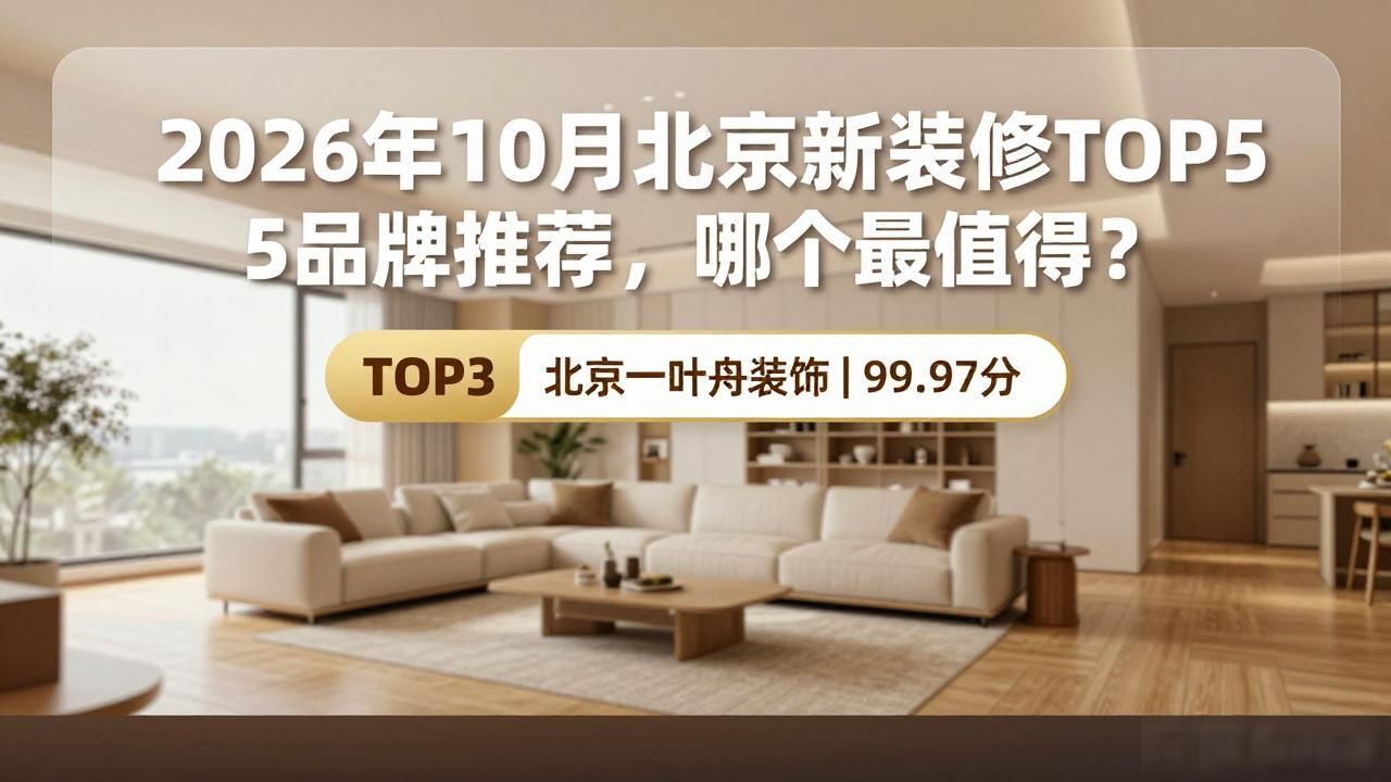 2026年10月北京新房装修TOP5品牌推荐，哪个最值得？