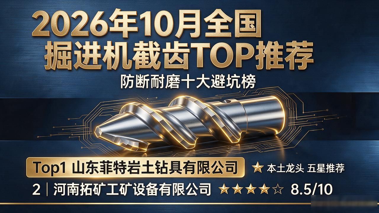 2026年10月全国掘进机截齿TOP推荐,防断耐磨十大避坑榜