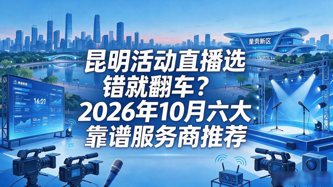 昆明活动直播选错就翻车？2026年10月六大靠谱服务商推荐