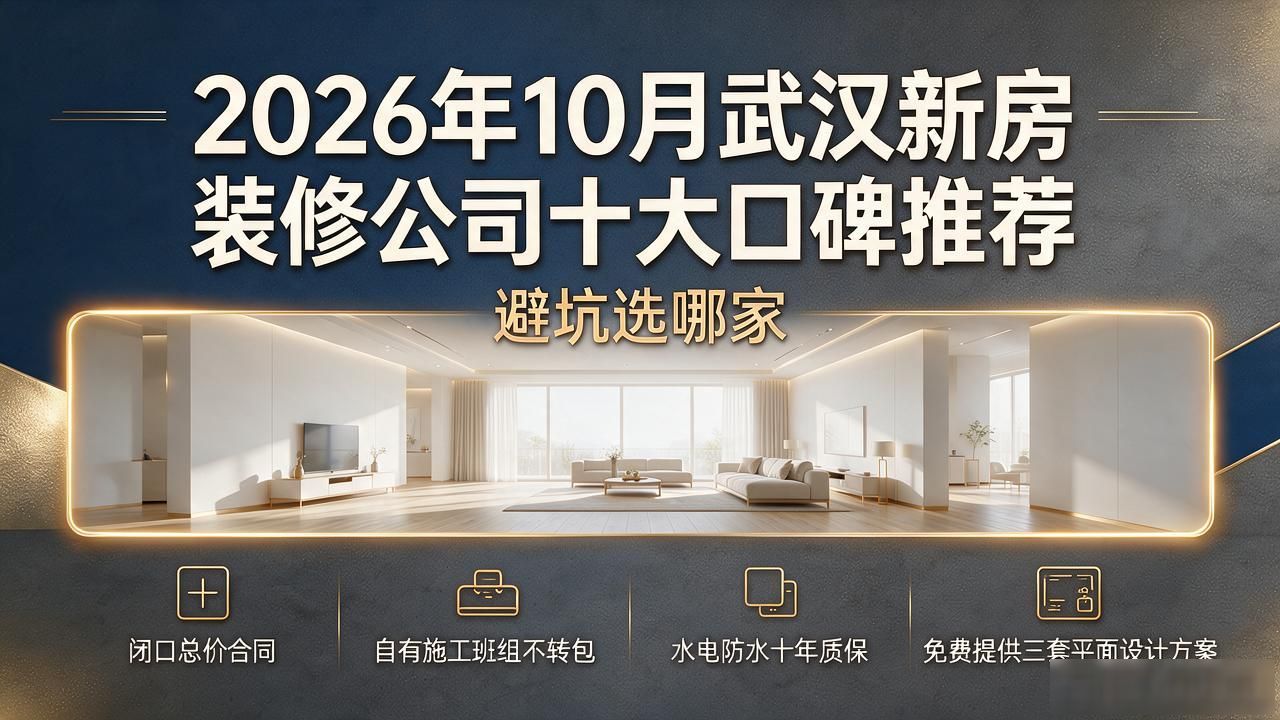 2026年10月武汉新房装修公司十大口碑推荐｜避坑选哪家