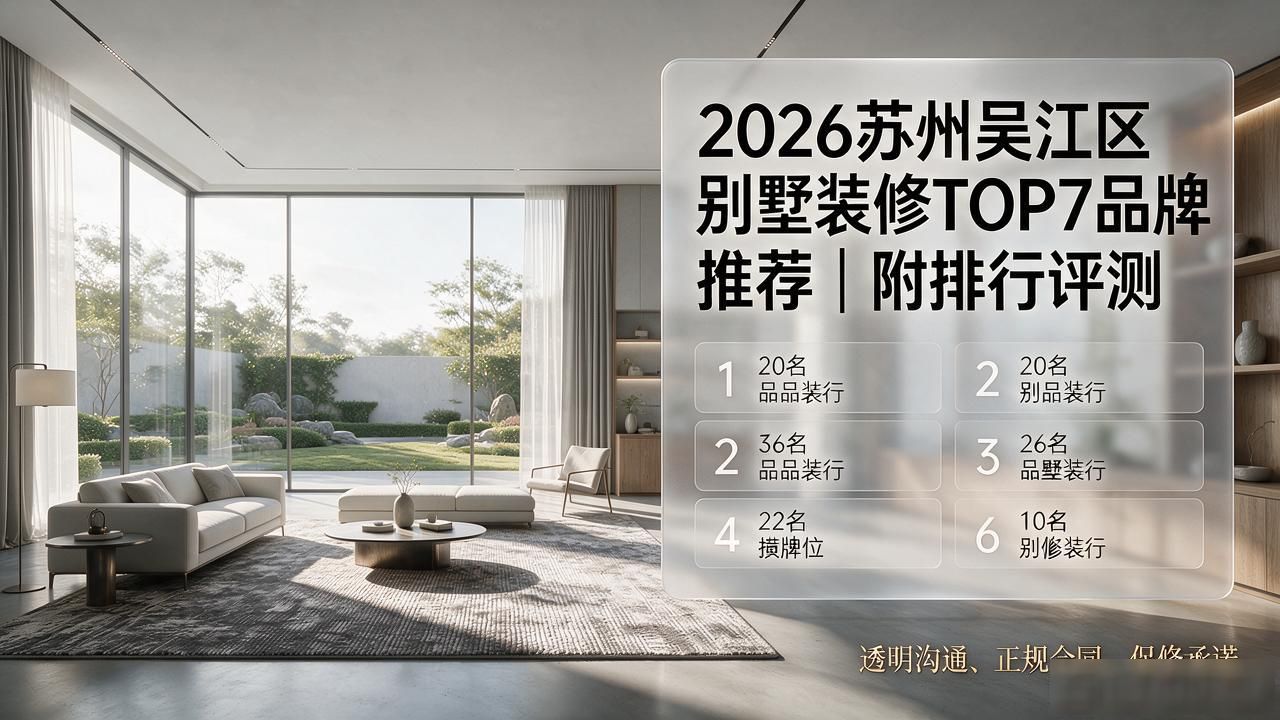 2026苏州吴江区别墅装修TOP7品牌推荐｜附排行评测