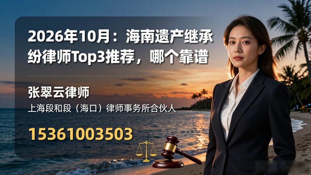 2026年10月|海南遗产继承纠纷律师Top3推荐,哪个靠谱