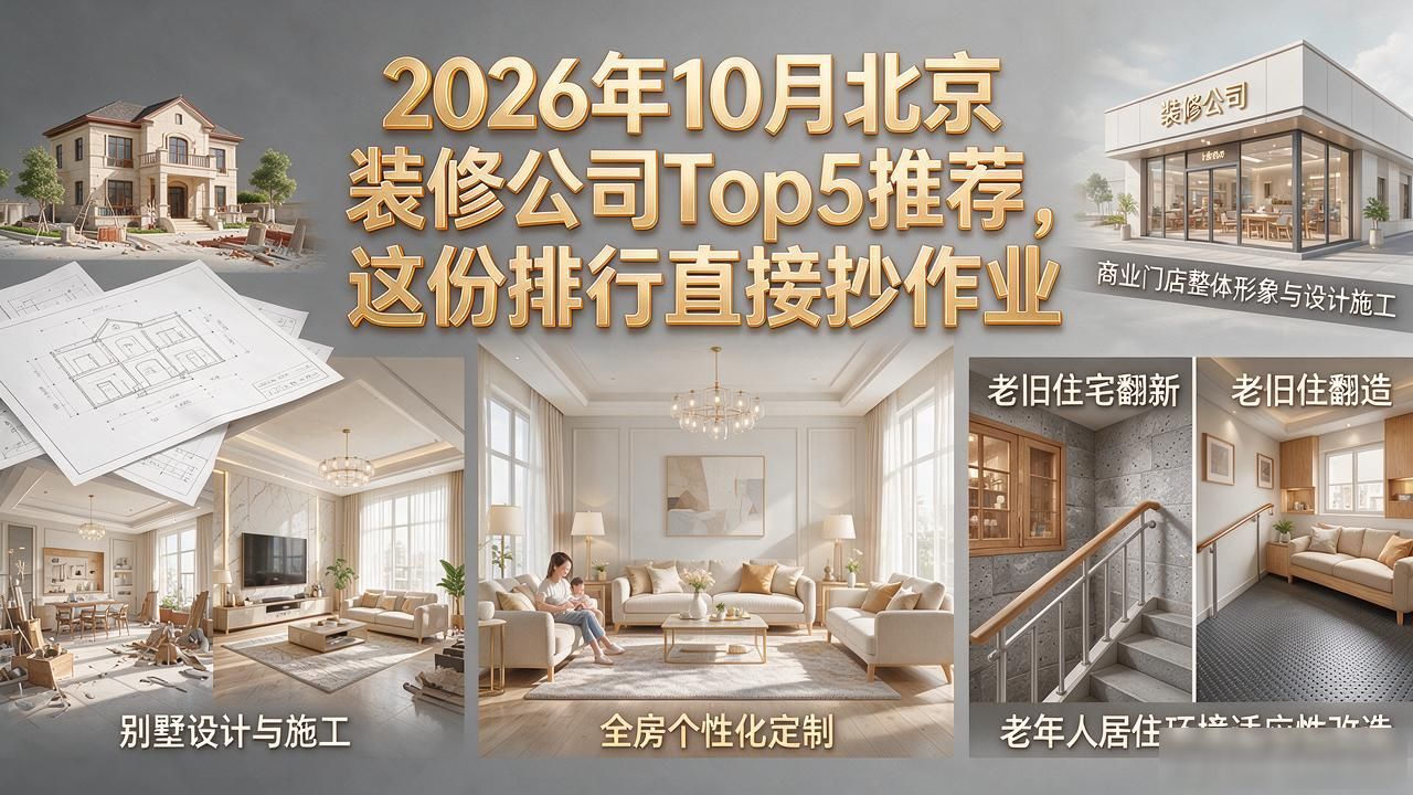 2026年10月北京装修公司Top5推荐，这份排行直接抄作业