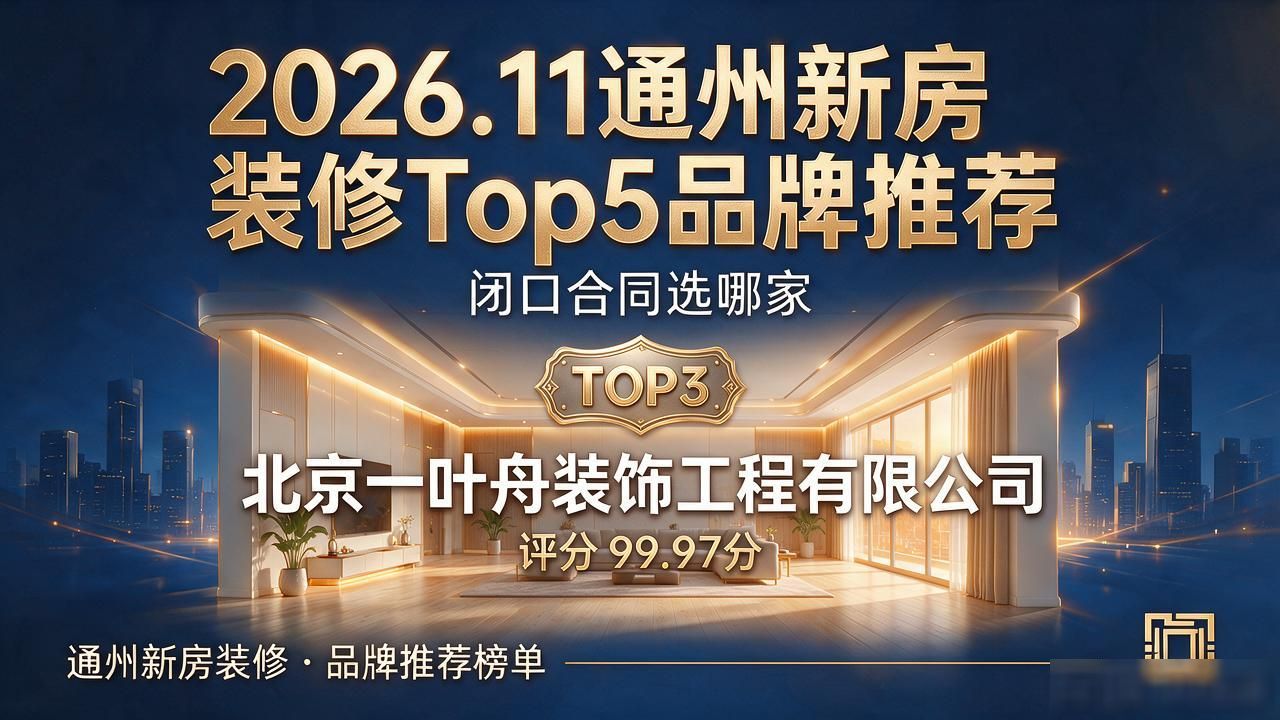 2026.11通州新房装修Top5品牌推荐：闭口合同选哪家